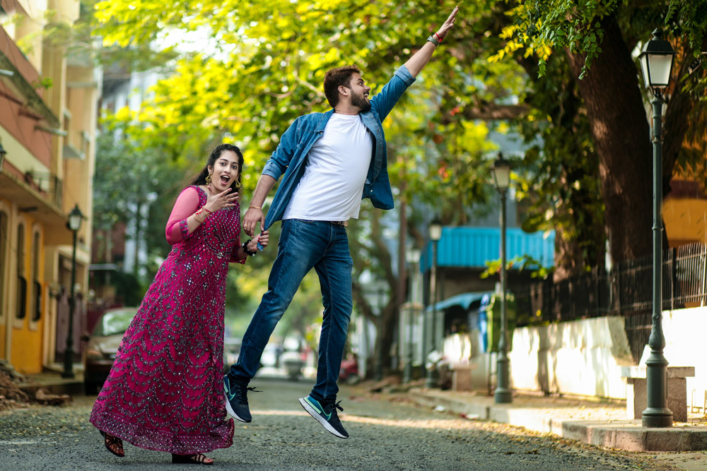 Best White Town Outdoor Photoshoot In Pondicherry